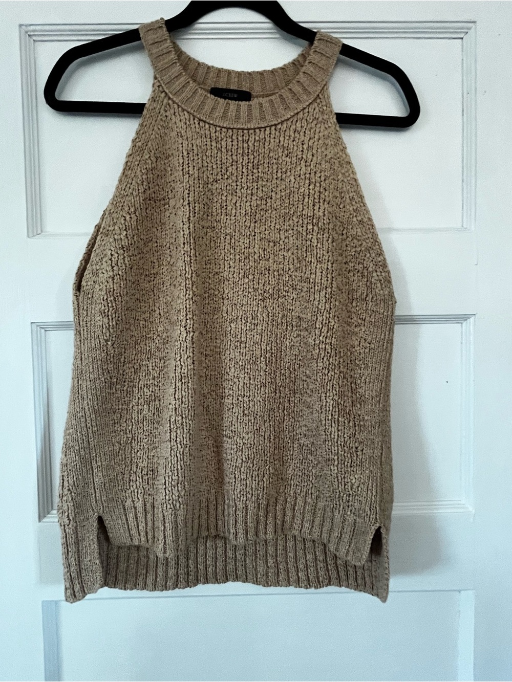 J Crew Beige Knit Halter Sweater Tank